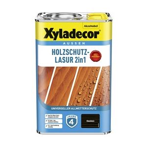 Xyladecor Holzschutz-Lasur 4 L ebenholz 2in1