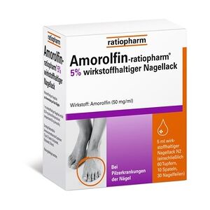 Amorolfin-ratiopharm® 5 % - bei Nagelpilz Wirkstoffhaltiger Nagellack 5 Milliliter