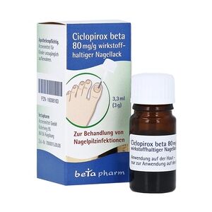 betapharm Arzneimittel GmbH Ciclopirox beta 80mg/g Wirkstoffhaltiger Nagellack 3.3 Milliliter