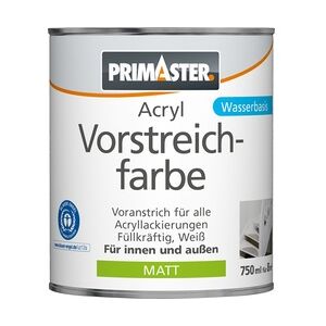 Primaster Acryl Vorstreichfarbe 750 ml weiß matt