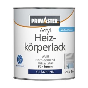 Primaster Acryl Heizkörperlack 2 L weiß glänzend