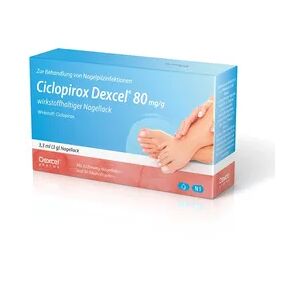 Ciclopirox CICLOPIROX Dexcel gegen Nagelpilz 80 mg/g wirkstoffhalt.Nagellack 0033 l