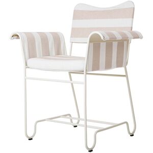 Gubi - Tropique Outdoor Dining Chair, classic white semi matt / Leslie Stripe Limonta (40)