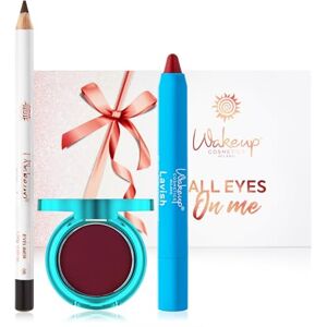 WAKE UP COSMETIC MILANO Wakeup Cosmetics ALL EYES ON ME 1 samtig-matter Lippenstift (LAVISH 02) + 1 farbintensiver Augenstift (BLACK DIAMOND 8) + 1 matter Lidschatten (COLOR VIBE 02)