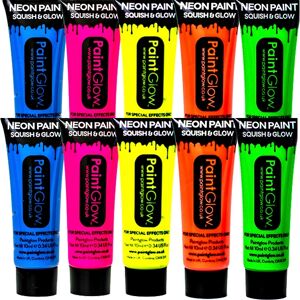 Paintglow UV ansigts- og kropsmaling til 10 personer