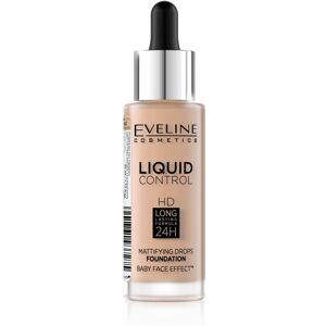 Eveline Cosmetics Liquid Control HD Long Lasting Formula 24H face foundation med dråber 040 Warm Beige 32ml