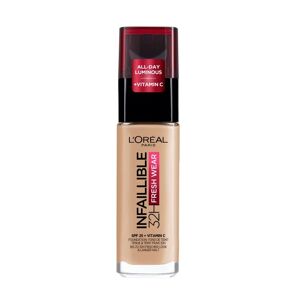 L'OREAL PARIS Infallible 32H Fresh Wear Foundation langtidsholdbar ansigtsfond 145 Beige Rose 30ml