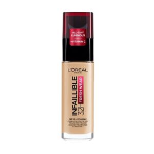 L'OREAL PARIS Infaillible 32H Fresh Wear Foundation langtidsholdbar ansigtsfoundation 100 Linned 30ml