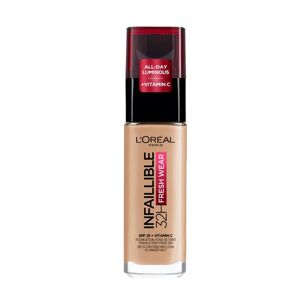 L'OREAL PARIS Infaillible 32H Fresh Wear Foundation langtidsholdbar ansigtsfoundation 140 Golden Beige 30ml