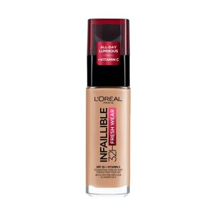 L'OREAL PARIS Ufejlbarlig 32H Fresh Wear Foundation langtidsholdbar ansigtsfoundation 220 Sand 30ml