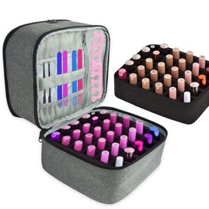 shopnbutik Nail Polish Storage Bag Portable Essential Oil Lipstick Organizer(Grey)