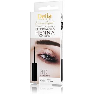 DELIA Eyebrow Expert en-komponent express øjenbryn henna 4.0 Brun 6ml