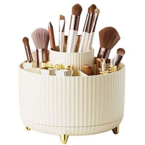 UNIQ roterende Makeup Organizer - Creme Hvid