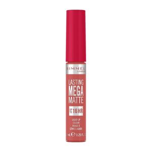 Rimmel Holdbar Mega Matte langtidsholdbar mat flydende læbestift 600 Coral Sass 7,4ml