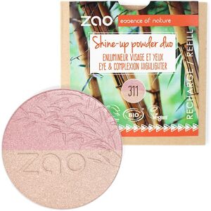 ZAO, Økologisk Shine-up Powder, 311 Pink & Gold, Refill, 9 g