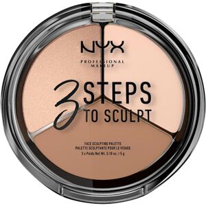 NYX Professional Makeup Facial make-up Powder 3 Step To Sculpt Face Sculpting Palette Fair
