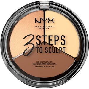 NYX Professional Makeup Facial make-up Powder 3 Step To Sculpt Face Sculpting Palette Light