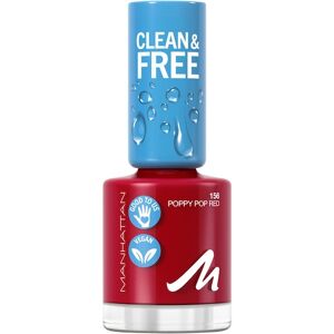 Manhattan Make-up Negle Clean & Free Nail Lacquer 156 Poppy Pop Red