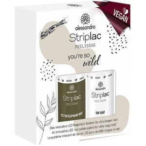 Alessandro Negle Striplac Peel Or Soak Sets Wild Set - Vegansk Striplac Shade The Elephant Way 5 ml + Striplac Top Coat 5 ml