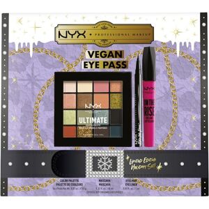 NYX Professional Makeup Øjenmakeup Eyeliner X-mas Vegan Eye Pass Color Palette 0,83 g + Epic Ink Liner 1 ml + On The Rise Volume Mascara 10 ml
