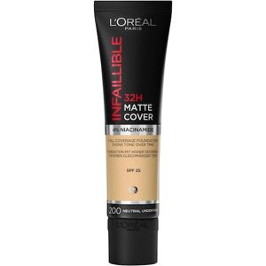 L’Oréal Paris Ansigtsmakeup Foundation Infaillible 32H Matte Cover 200 Neutral Undertone