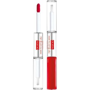 PUPA Milano Læber Lipgloss Made To Last Lip Duo No. 006 Fire Red