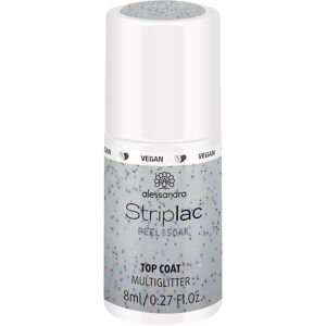 Alessandro Negle Striplac Peel Or Soak Tilbehør Top Coat - Vegan Multiglitter