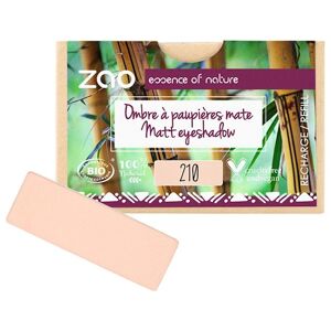 zao Øjne Eyeshadow & Primer Refill Rectangular Eyeshadow Matt No. 210 Matt Peachy Pink