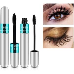 2 i 1 Vibely Mascara 5x længere vandtæt kosmetik til naturlig forlængelse og fortykkelse uden klumper 4d silkefibermascara