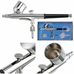 Dual Action Gravity Airbrush Gun, 0,3 mm Spray Art Paint Set, Tattoo Nail Tool, 7CC Gravity Cup og 0,3 mm munstykker