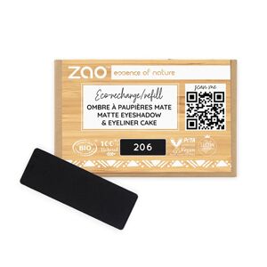 Zao Make-up Recarga de sombra de ojos mate rectangular 206 Noir