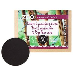 Zao Make-up Recarga de sombra de ojos mate 206 Noir