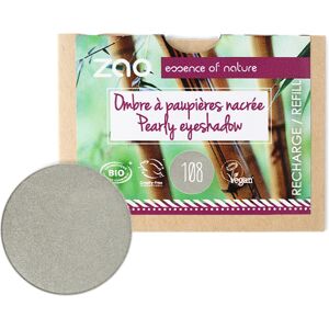 Zao Make-up Recarga de sombra de ojos nacarada 108 Gris Vert Nacré