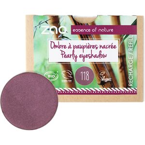 Zao Make-up Recarga de sombra de ojos nacarada 118 Prune Nacré