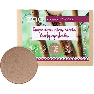 Zao Make-up Recarga de sombra de ojos nacarada 106 Bronze