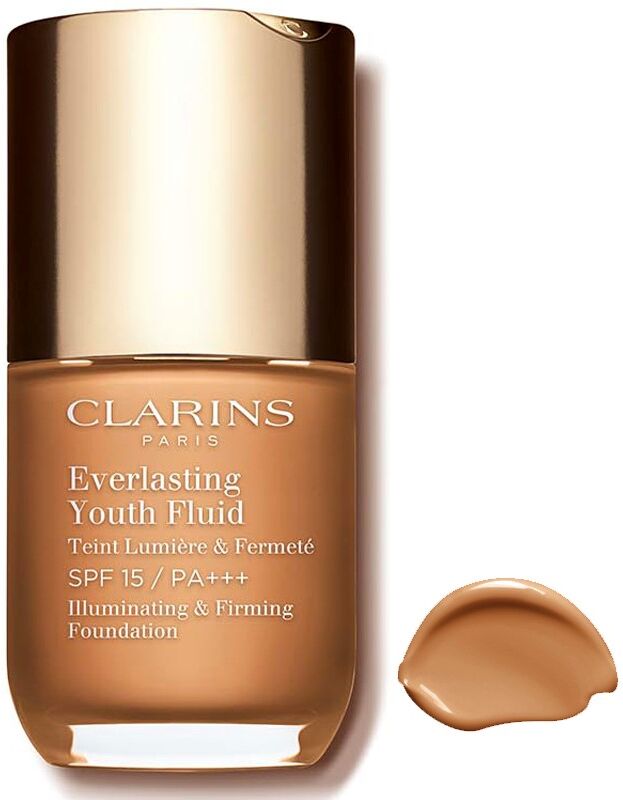 Clarins Fondo de maquillaje fluido SPF15 Juventud Duradera 30mL 114 Capuccino