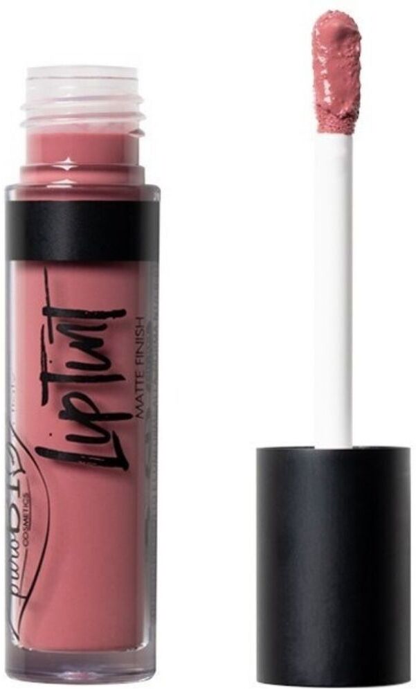 puroBio Barra de labios líquida Liptint en acabado mate 4mL 04 Cold Pink