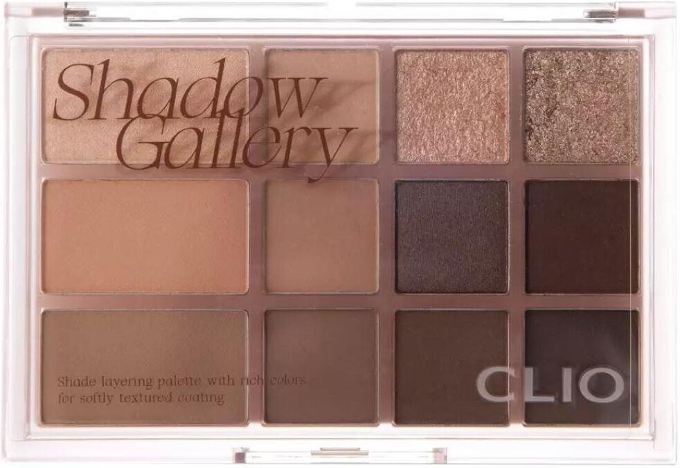 Clio Paleta de sombras y sombras Sombra de ojos, colorete, iluminador y bronceador 9,6g 01 Shadow Gallery