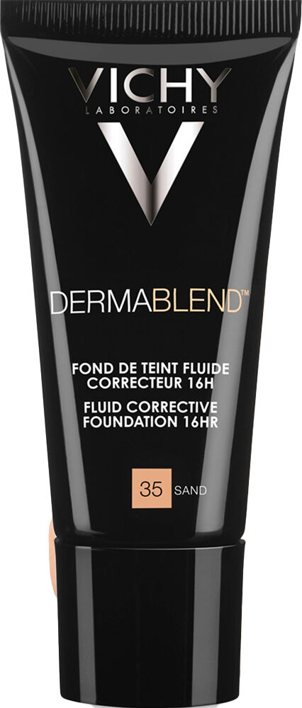 Vichy Dermablend Base de maquillaje fluida correctora SPF28 de alta cobertura 30mL 35 Sand