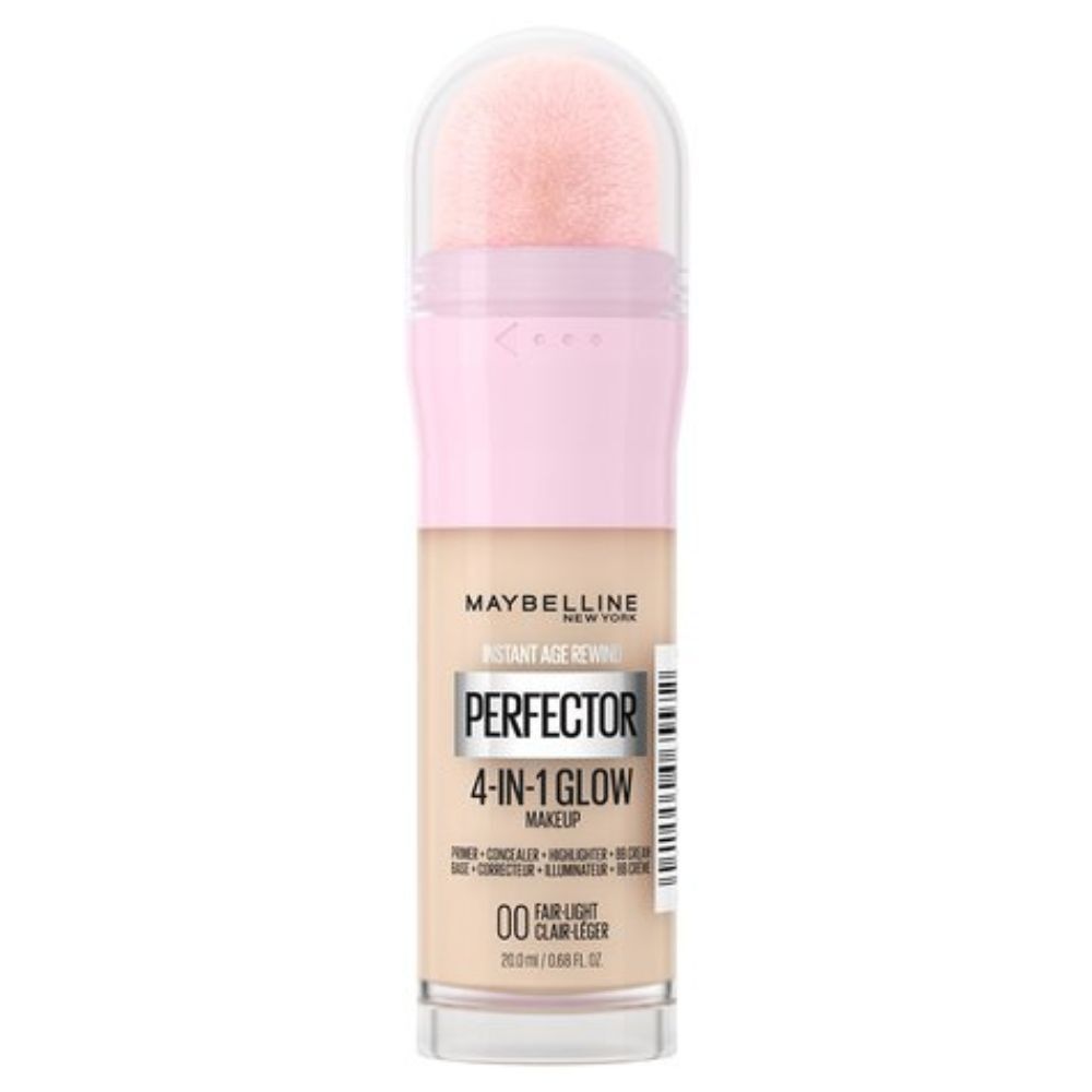 Maybelline Instant Age Rewind Perfector 4 en 1 Glow Primer, Concealer, Highlighter, BB Cream 20mL Fair Light