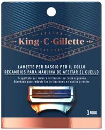 Gillette King Neck Razor Blades Refill 3uds