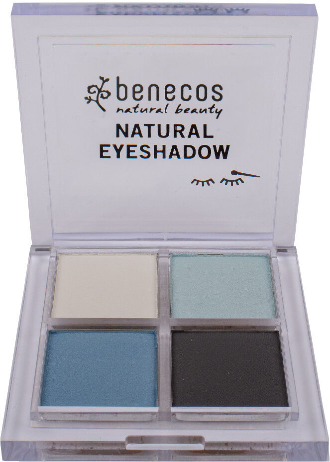 Benecos Paleta de sombras de ojos natural Quattro True Blue