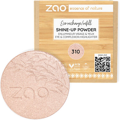 Zao Make-up Recarga de polvo compacto iluminador 310 Champagne Rosé