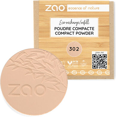 Zao Make-up Recarga de polvo compacto 302 Beige Orangé