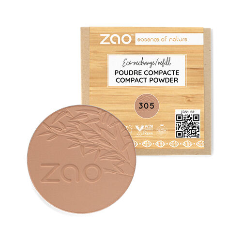 Zao Make-up Recarga de polvo compacto 305 Chocolat au Lait