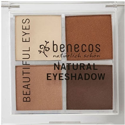 Benecos Paleta de sombras de ojos natural Quattro Coffee & Cream