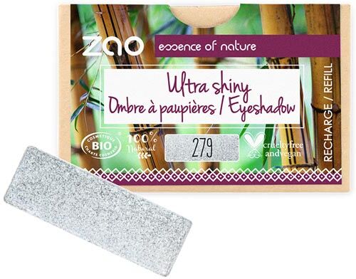 Zao Make-up Recarga de sombra de ojos ultra brillante rectangular 279 Ultra Pearly Diamond Grey