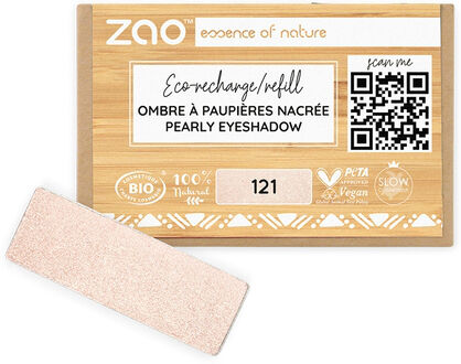 Zao Make-up Recarga de sombra de ojos nacarada rectangular 121 Ivoire Lumière