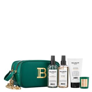 BALMAIN Hair Couture Luxury Green & Gold Vegan Pouch Gift Set