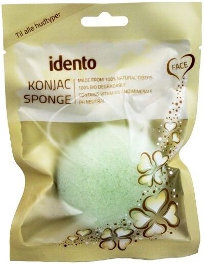 Konjac Half Ball Face Sponge Green Tea 1 kpl Kasvosieni